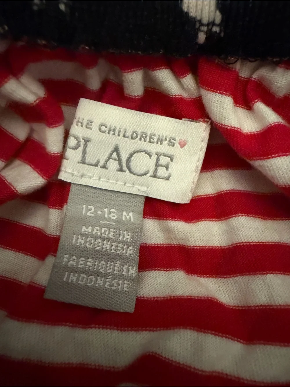 The Children's Place Baby Girl Stars and Stripes Romper Size 12-18 Months